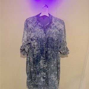 Denim Stone Wash Tunic Plus
